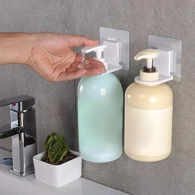 Self Adhesive Shampoo Dispenser Bottle Rack for Bathroom Toilet Kitchen Pack of 2